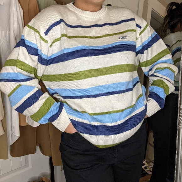 Reebok Sweater- Striped - Picture 1 of 4